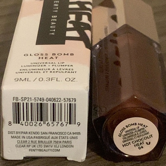 ✨Hot Chocolit Heat✨FENTY Beauty New in Box Gloss Bomb Heat - Luminizer & Plumper - Picture 6 of 7